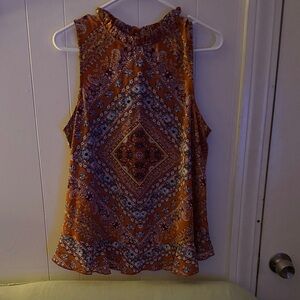 Xhilaration Women's Sleeveless Top - Brown and Blue